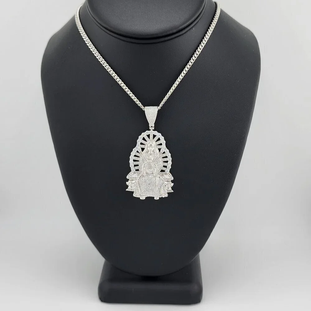 Brand New Sterling Silver 925 Jesus Christ Necklace